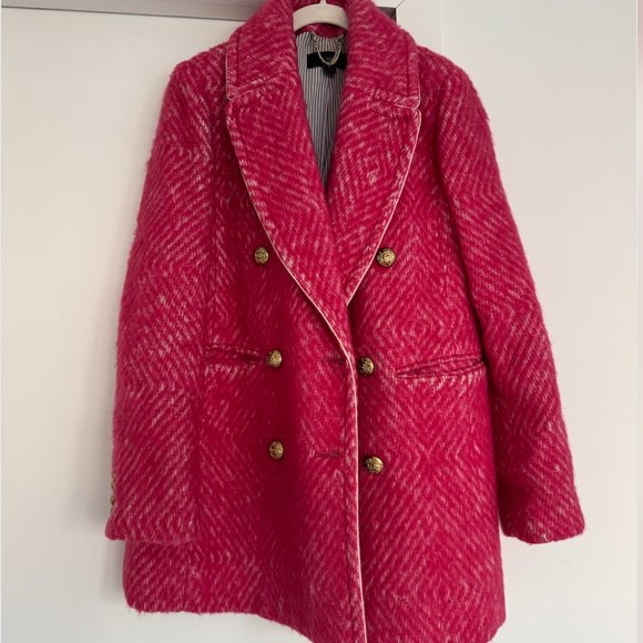 J. Crew Pink Pea Coat - Picture 2 of 10